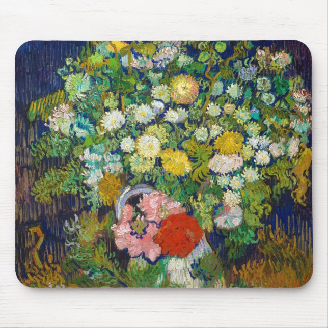 Bouquet of Flowers in a Vase, Van Gogh Mouse Pad (Front)