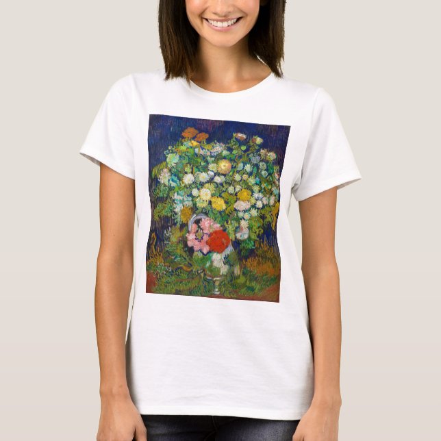 Bouquet of Flowers in a Vase, Van Gogh T-Shirt (Front)