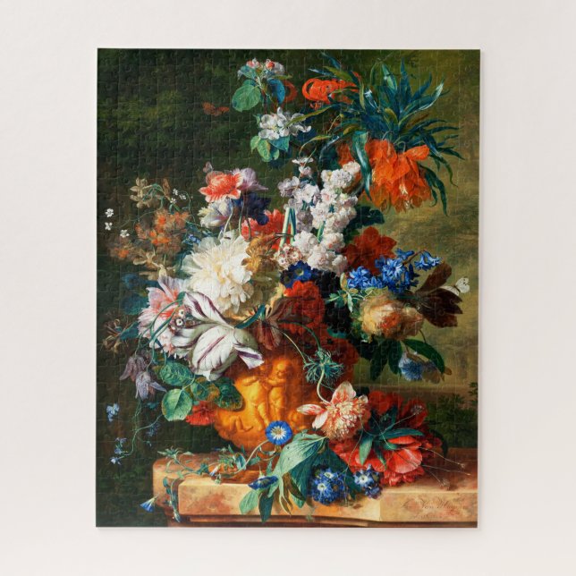 Bouquet of Flowers in an Urn │Jan van Huysum Jigsaw Puzzle (Vertical)