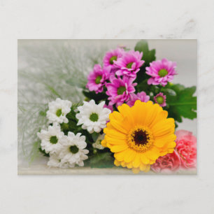 Bouquet of flowers postcard