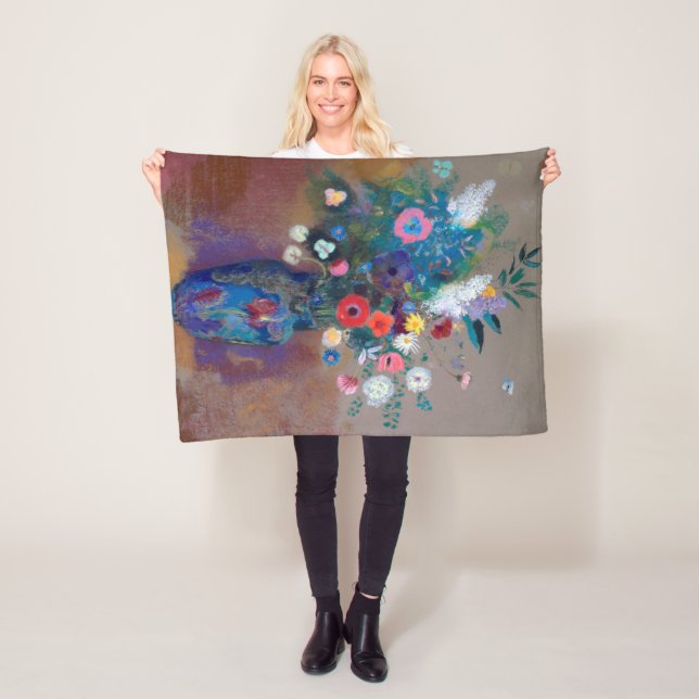 Bouquet of Flowers, Redon Fleece Blanket (In Situ)