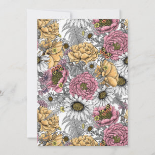 Bouquet of flowers- roses, peonies, daisies ans fe