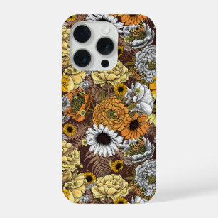 Bouquet of flowers- roses, peonies, daisies ans fe iPhone 15 pro case