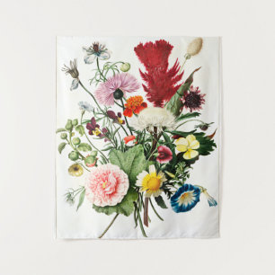 Bouquet of Flowers vintage illustration Tapestry