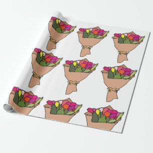 Bouquet Of Flowers Wrapping Paper