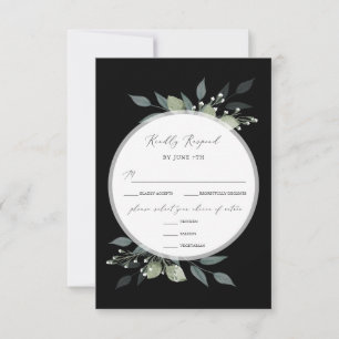 Bouquet of Greenery RSVP Card