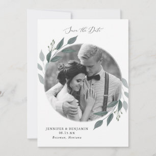 Bouquet of Greenery Save The Date