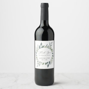 Bouquet of Greenery Wine Label