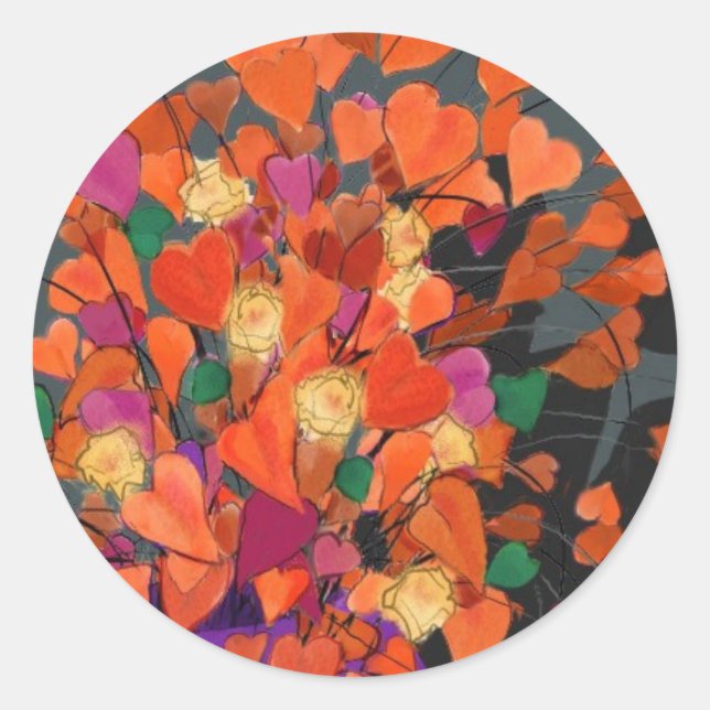 Bouquet of Hearts - Sticker (Front)