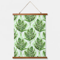 Bouquet of lilly of the valley flowers on green