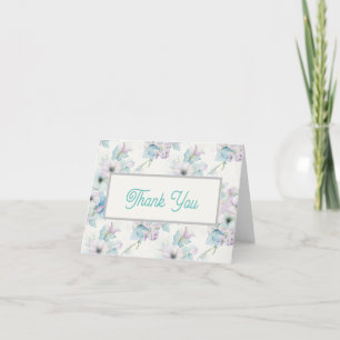 Bouquet of Pastel Flowers Thank You Card