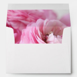 Bouquet of pink ranunculus envelope
