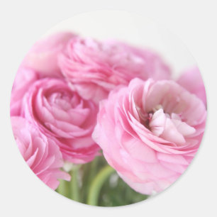 Bouquet of pink ranunculus envelope seal