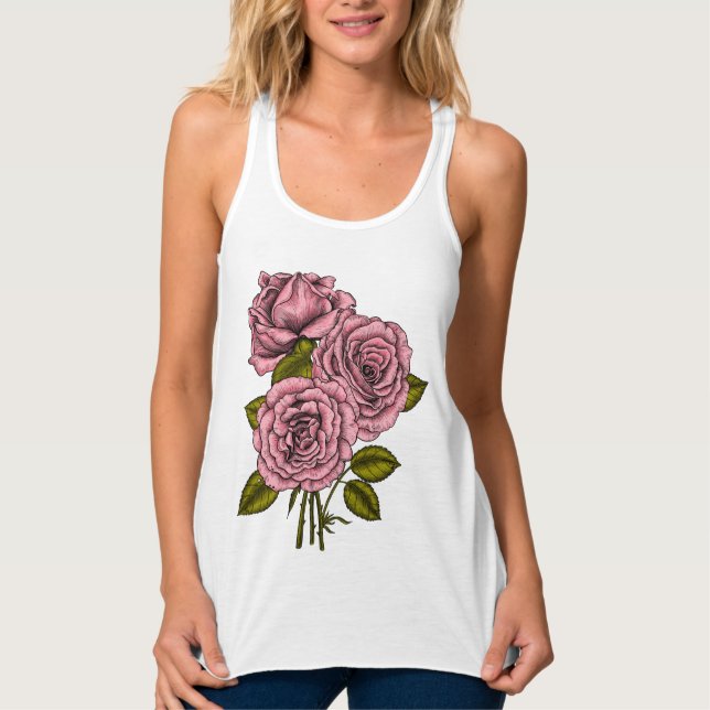 Bouquet of pink roses  tShirt (Front)