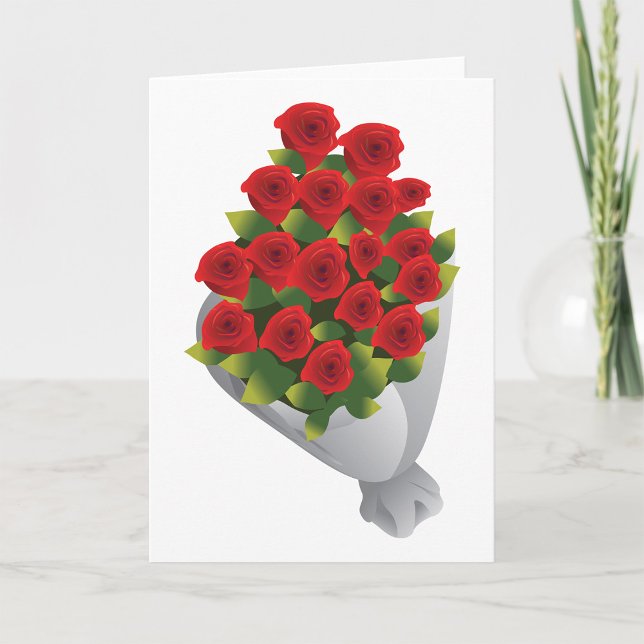 Bouquet Of Red Roses Card (Creator Uploaded)