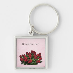Bouquet of red roses key ring