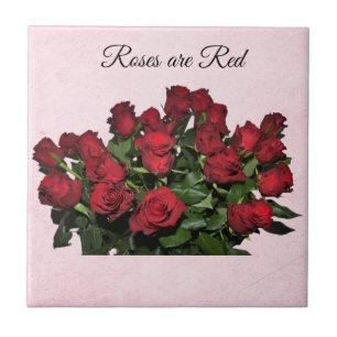 Bouquet of red roses tile