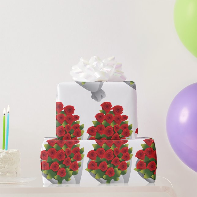 Bouquet Of Red Roses Wrapping Paper (Creator Uploaded)