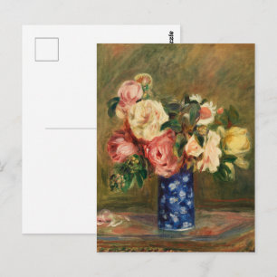 Bouquet of Roses by Pierre-Auguste Renoir Classic Postcard