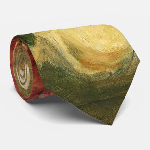 Bouquet of Roses by Renoir Impresist Painting Tie