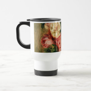 Bouquet of Roses by Renoir Impressionist Painting Travel Mug