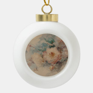 Bouquet of Roses – Franz Bischoff Ceramic Ball Christmas Ornament