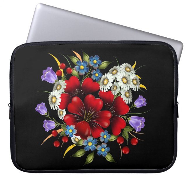 Bouquet of Spring Flowers Laptop Sleeve (Front)