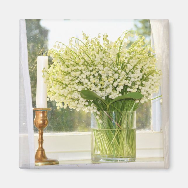 Bouquet of spring flowers, lilies of the valley  magnet (Front)