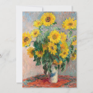 Bouquet of Sunflowers (1881) by Claude Monet Invitation