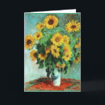 Bouquet of Sunflowers by Claude Monet Card<br><div class="desc">"Bouquet of Sunflowers" was painted by French Impressionism painter,  Claude Monet,  in 1880.</div>