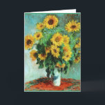 Bouquet of Sunflowers by Claude Monet Card<br><div class="desc">"Bouquet of Sunflowers" was painted by French Impressionism painter,  Claude Monet,  in 1880.</div>
