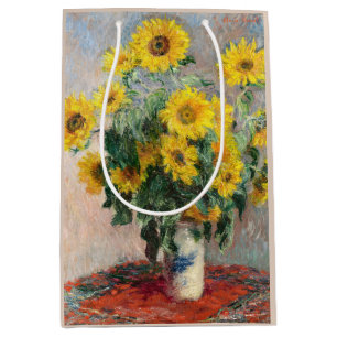 Bouquet of Sunflowers by Claude Monet Classic Medium Gift Bag