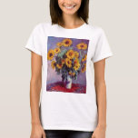 Bouquet of Sunflowers by Claude Monet T-Shirt<br><div class="desc">Claude Monet  was fond of painting controlled nature and "series" paintings in which a subject was depicted in varying light and weather conditions.</div>