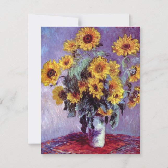 Bouquet of Sunflowers by Claude Monet, Vintage Art (Front)