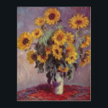 Bouquet of Sunflowers by Claude Monet, Vintage Art<br><div class="desc">Bouquet of Sunflowers (1881) by Claude Monet is a vintage impressionist fine art floral still life painting. Yellow blooming flowers from the garden. A bouquet of summer season sunflower in a vase. About the artist: Claude Monet (1840-1926) was a founder of the French impressionist painting movement with most of his...</div>