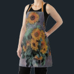 Bouquet of Sunflowers by Claude Monet, Vintage Art Apron<br><div class="desc">Bouquet of Sunflowers (1881) by Claude Monet is a vintage impressionist fine art floral still life painting. Yellow blooming flowers from the garden. A bouquet of summer season sunflower in a vase. About the artist: Claude Monet (1840-1926) was a founder of the French impressionist painting movement with most of his...</div>