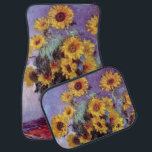 Bouquet of Sunflowers by Claude Monet, Vintage Art Car Mat<br><div class="desc">Bouquet of Sunflowers (1881) by Claude Monet is a vintage impressionist fine art floral still life painting. Yellow blooming flowers from the garden. A bouquet of summer season sunflower in a vase. About the artist: Claude Monet (1840-1926) was a founder of the French impressionist painting movement with most of his...</div>