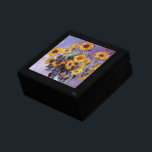 Bouquet of Sunflowers by Claude Monet, Vintage Art Gift Box<br><div class="desc">Bouquet of Sunflowers (1881) by Claude Monet is a vintage impressionist fine art floral still life painting. Yellow blooming flowers from the garden. A bouquet of summer season sunflower in a vase. About the artist: Claude Monet (1840-1926) was a founder of the French impressionist painting movement with most of his...</div>
