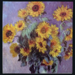 Bouquet of Sunflowers by Claude Monet, Vintage Art Napkin<br><div class="desc">Bouquet of Sunflowers (1881) by Claude Monet is a vintage impressionist fine art floral still life painting. Yellow blooming flowers from the garden. A bouquet of summer season sunflower in a vase. About the artist: Claude Monet (1840-1926) was a founder of the French impressionist painting movement with most of his...</div>