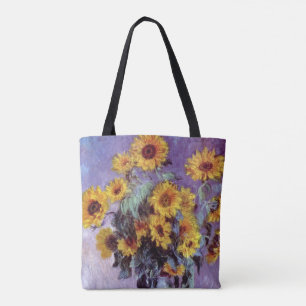 Bouquet of Sunflowers by Claude Monet, Vintage Art Tote Bag