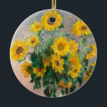 Bouquet of Sunflowers by Monet Impressionist Ceramic Tree Decoration<br><div class="desc">Classic Masterpieces - Monets Impressionist Painting Series - Bouquet of Sunflowers</div>