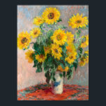 Bouquet of Sunflowers by Monet Impressionist Poster<br><div class="desc">Classic Masterpieces - Monets Impressionist Painting Series - Bouquet of Sunflowers</div>