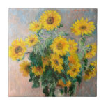 Bouquet of Sunflowers by Monet Impressionist Tile<br><div class="desc">Classic Masterpieces - Monets Impressionist Painting Series - Bouquet of Sunflowers</div>