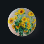 Bouquet of Sunflowers Claude Monet    3 Cm Round Badge<br><div class="desc">Bouquet of Sunflowers. Claude Monet. 1881. Reproduction of famous works of art  images in the public domain.</div>