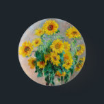 Bouquet of Sunflowers Claude Monet    3 Cm Round Badge<br><div class="desc">Bouquet of Sunflowers. Claude Monet. 1881. Reproduction of famous works of art  images in the public domain.</div>