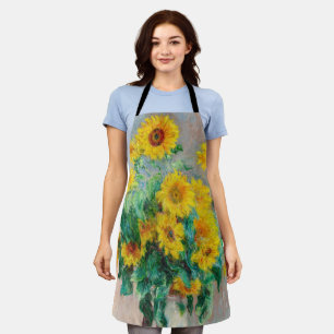 Bouquet of Sunflowers Claude Monet     Apron