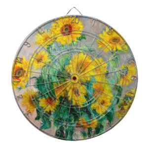 Bouquet of Sunflowers Claude Monet   Dartboard