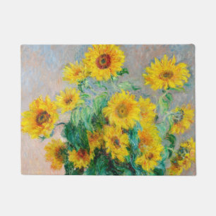 Bouquet of Sunflowers Claude Monet    Doormat