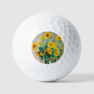 Bouquet of Sunflowers Claude Monet Golf Balls