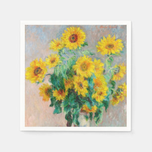 Bouquet of Sunflowers Claude Monet    Napkin